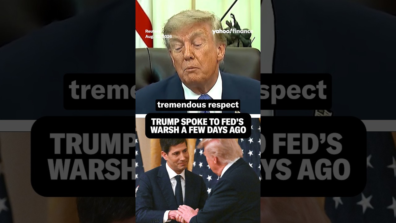 Trump says he's going with Fed Chariman Kevin Warsh 100%.