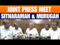 Nirmala Sitharaman & L. Murugan Address Media in Karur | Tamil Nadu | News9