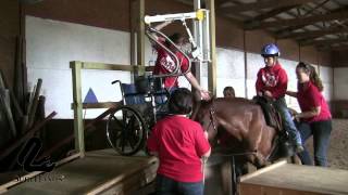 video Therapeutic horseback riding activities (with the body support and the wall lift)
