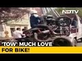 Biker Towed Along With His Bike In Kanpur, Video Will Make You Laugh