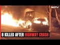 Car Hits Truck On UP Highway, Child Among 8 Burnt To Death After Doors Jam