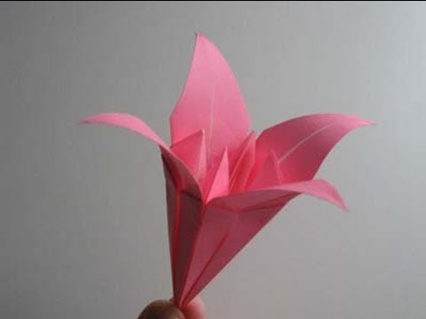 cara origami lily flower membuat anyaman kerajinan 54 origami lily tangan 6 origami kertas kreatif