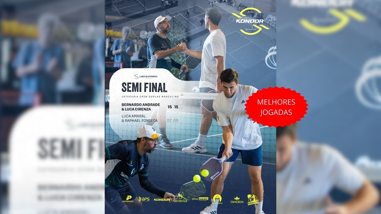 SEMI FINAL DUPLA MASCULINA ETAPA LIGA SUPREMO DE PICKLEBALL BELO HORIZONTE (MELHORES JOGADAS)