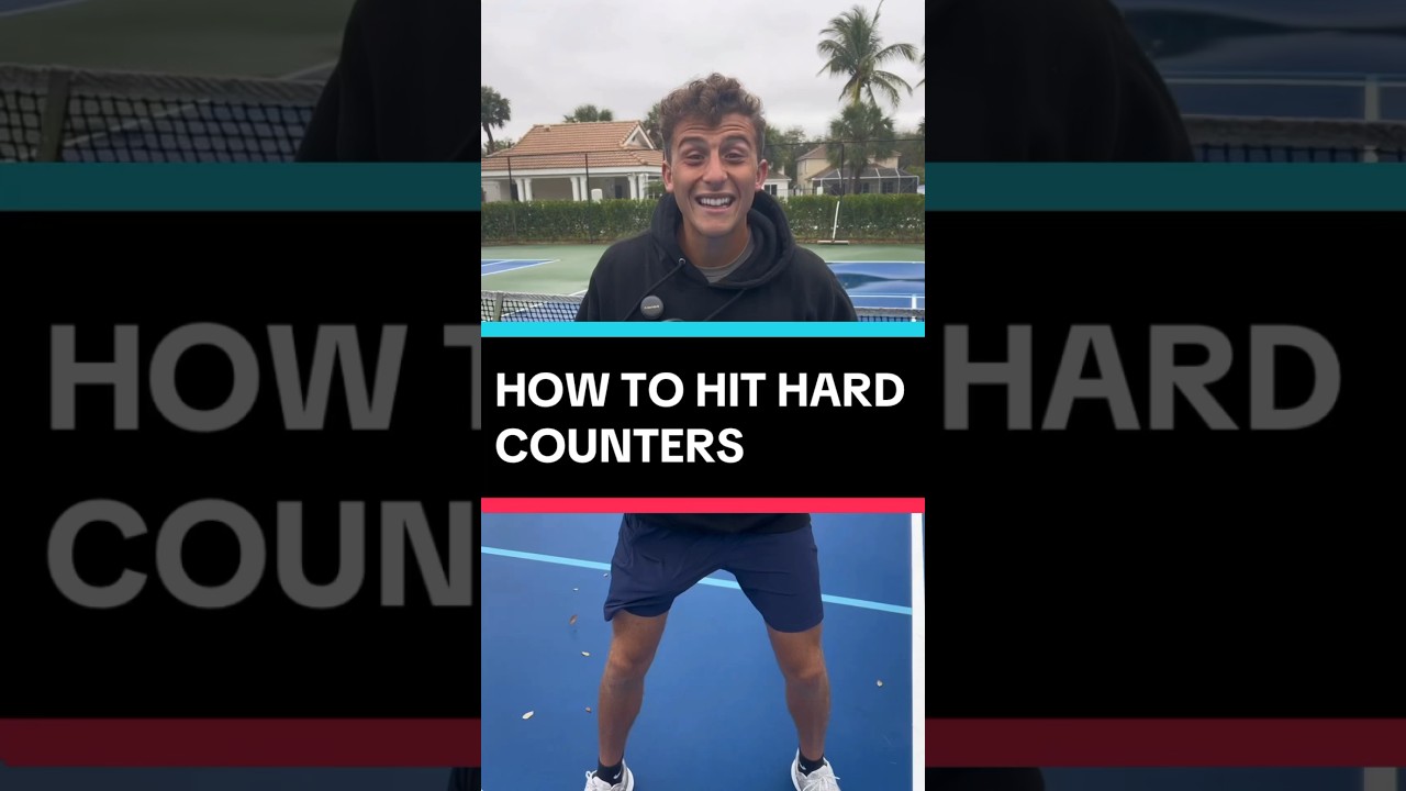 How to hit HARD counters in under 60 seconds! #pickleball #pickleballtips #shorts