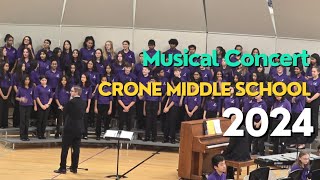 Musical Concert  the Crone Middle school 2024 in Chicago Nepalville Illinois USA | Music Concert #4k