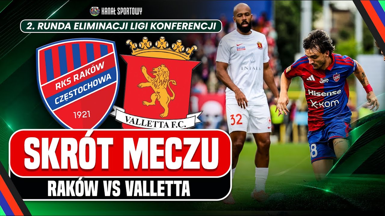 Raków - valletta fc | skrót meczu | borek i lewczuk komentują | 2. runda eliminacji ligi konferencji