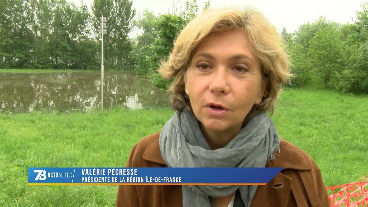 Inondations : la Présidente de la Région Ile-de-France à Carrières-sous-Poissy