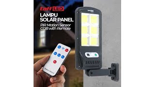 Pratinjau video produk TaffLED Lampu Dinding Solar PIR Sensor Remote Control IP65 Cool White 6 Lights LED - PL216