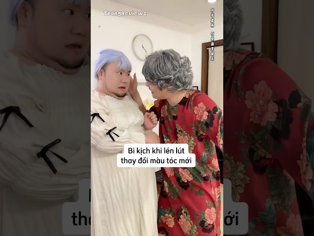 Bi kịch khi lén lút thay đổi màu tóc mới #shorts