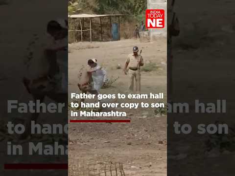 Viral video shows father attempting to help son cheat in exam, beaten by police in Maharashtra