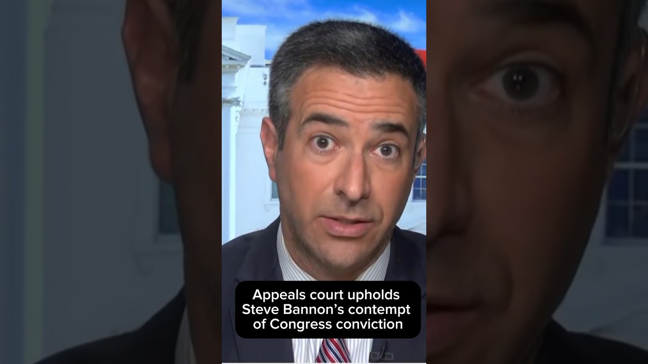 Appeals court upholds Steve Bannon's contempt of Congress conviction
