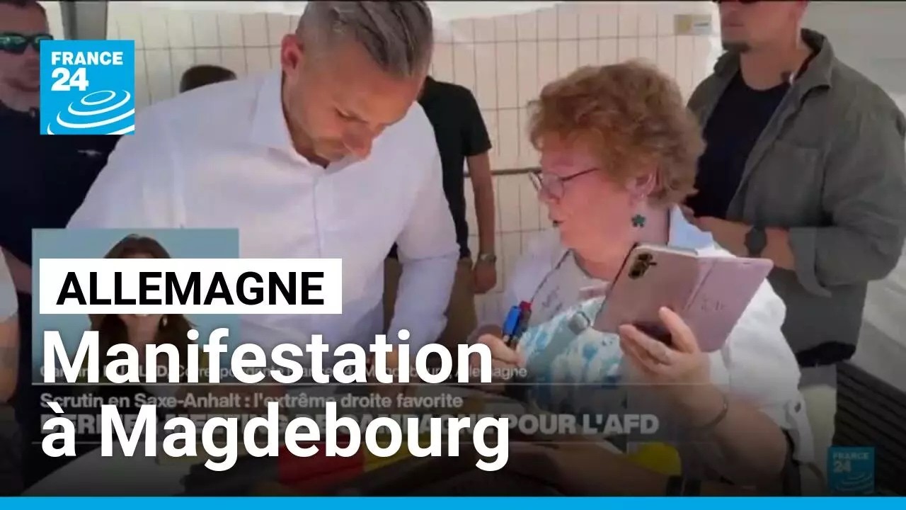 Élections régionales en Allemagne : manifestation à Magdebourg pour "la démocratie"