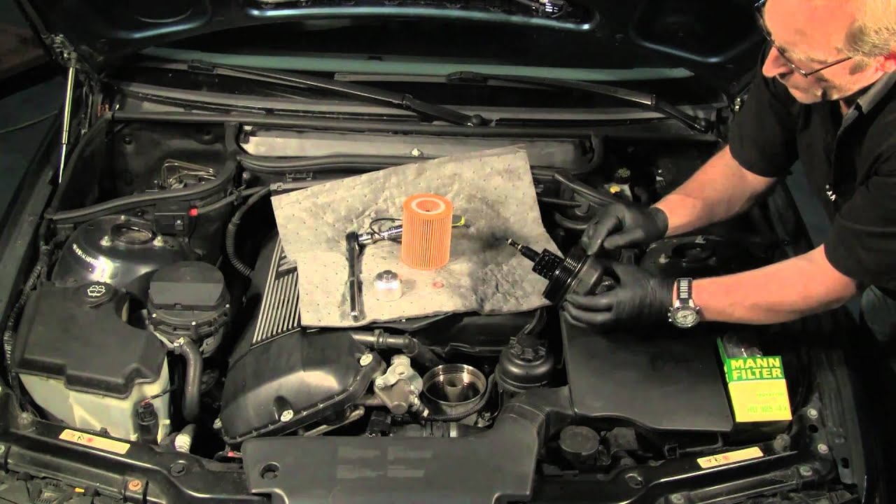 Changing the Engine Oil in a BMW or MINI -- Vacuum Method ... car engine diagrams online 