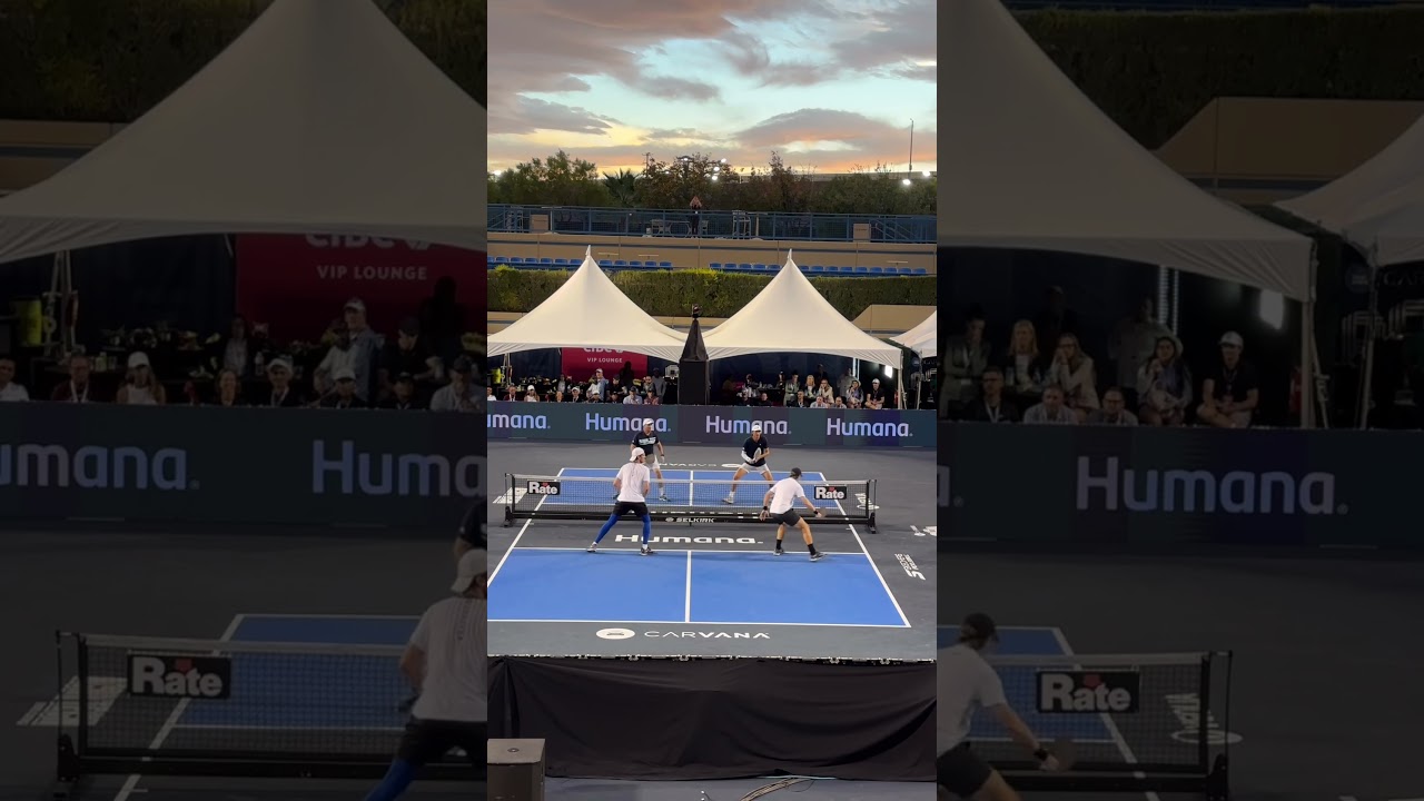 Elite pickleball creativity from Christian Alshon 🤌 He hit him right in the chest 😳