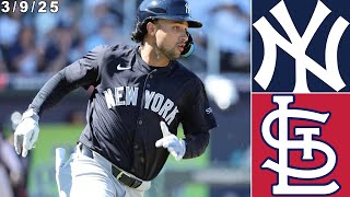 New York Yankees Spring Training Highlights: vs St. Louis Cardinals | 3/9/25