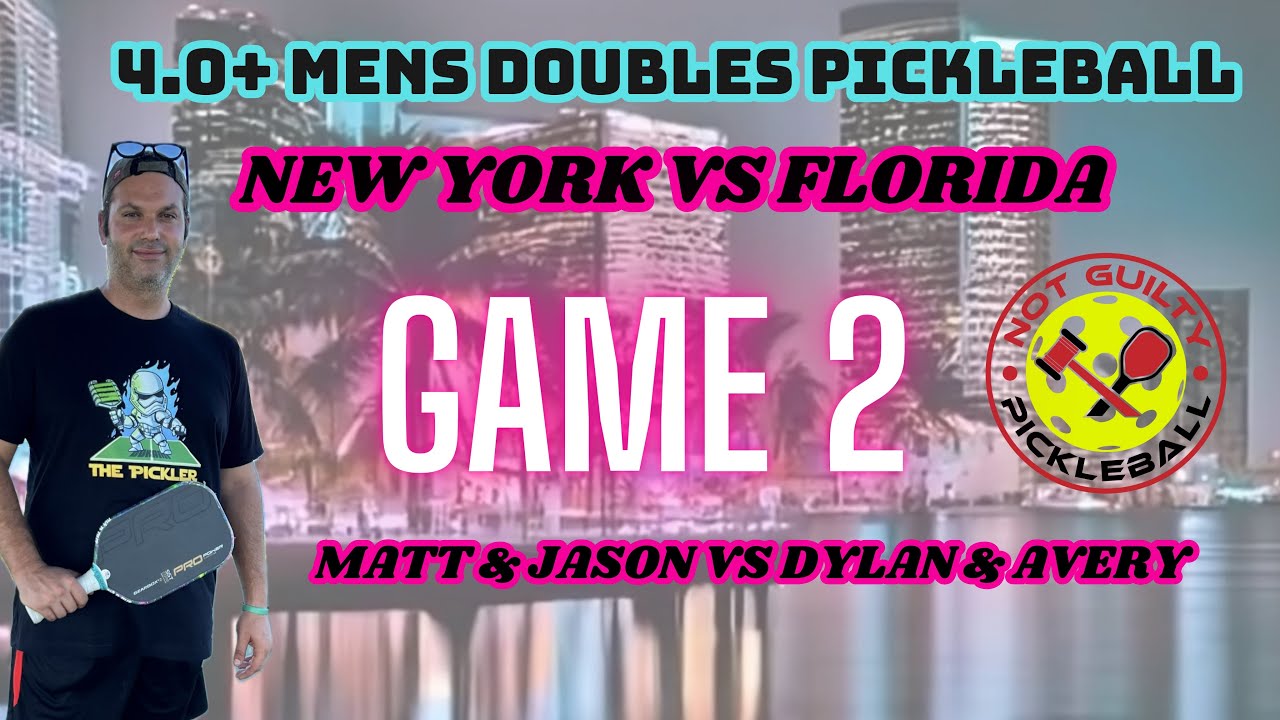 4.0 Mens Doubles Pickleball | Matt & Jason vs Dylan & Avery | CityPickle West Palm Beach | Game 2
