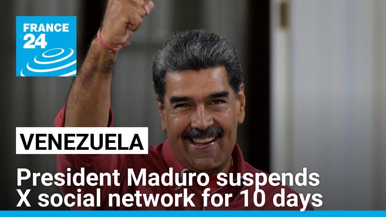 President Maduro suspends X social network in Venezuela for 10 days after exchange with Elon Musk