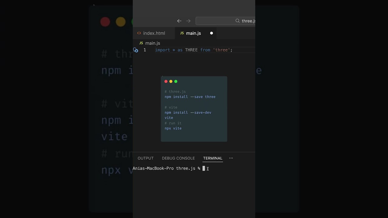 How to get started using Three.js