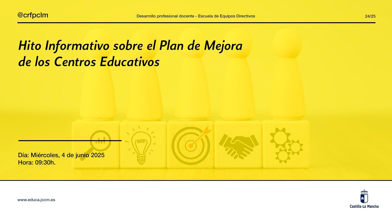 #EscuelaEquiposDirectivos: Hito informativo. Plan de Mejora de los centros educativos