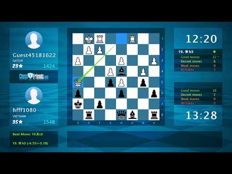 Chess Game Analysis: Guest45181622 - hfff1080, 0-1 (By ChessFriends.com)