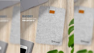 Pratinjau video produk Rhodey Soft Sleeve Case Protection Cover Felt for Laptop 15 Inch