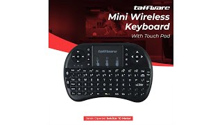 Pratinjau video produk Taffware Mini Keyboard Touch Pad Wireless 2.4 GHz - i8