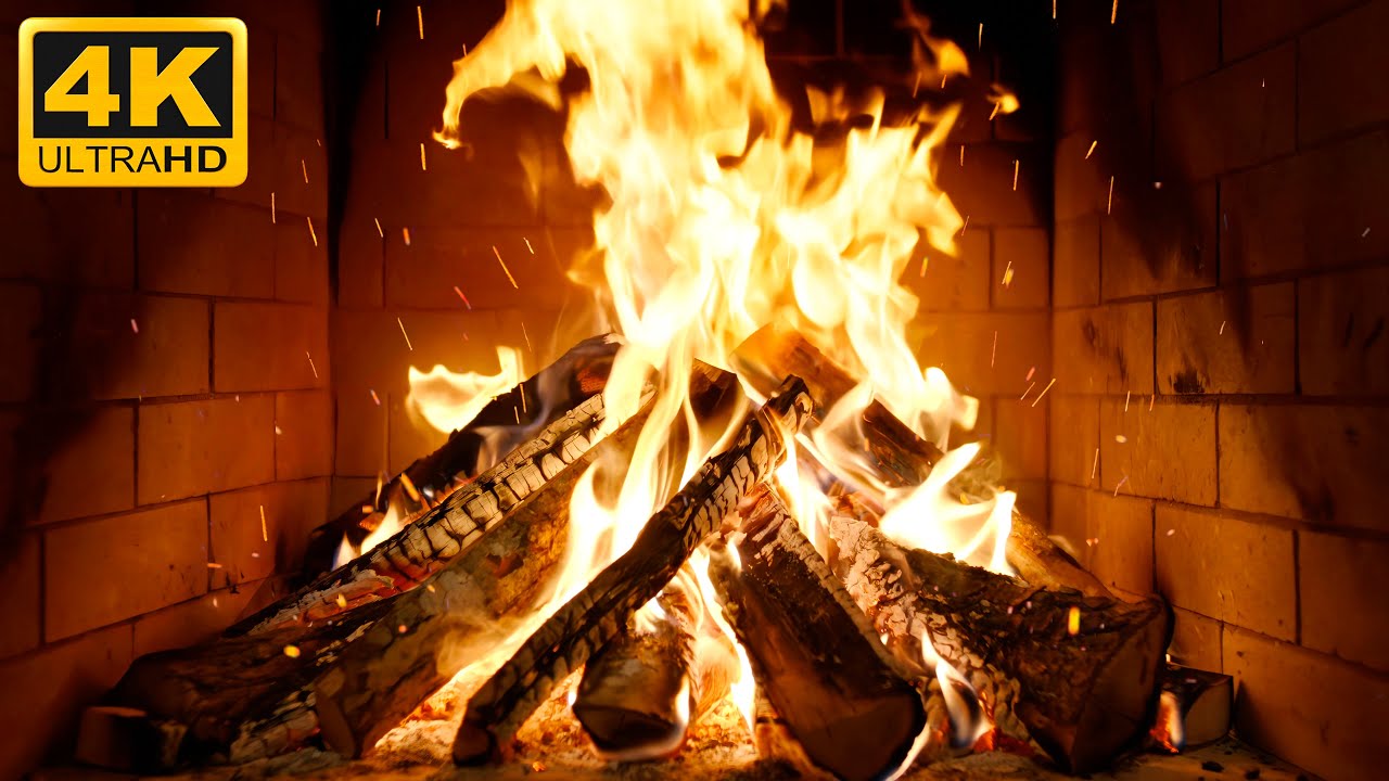 🔥 The MOST Realistic FIREPLACE with Warm CABIN Silence and EMBER Breathing for SOULFUL Evenings