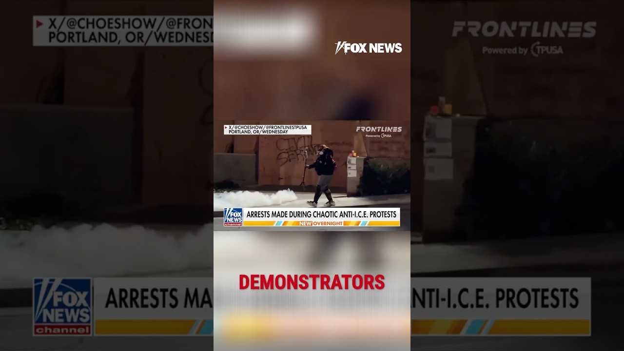 Anti-ICE protests turn chaotic, DHS makes arrests #shorts #foxnews #news #immigration #iceprotest