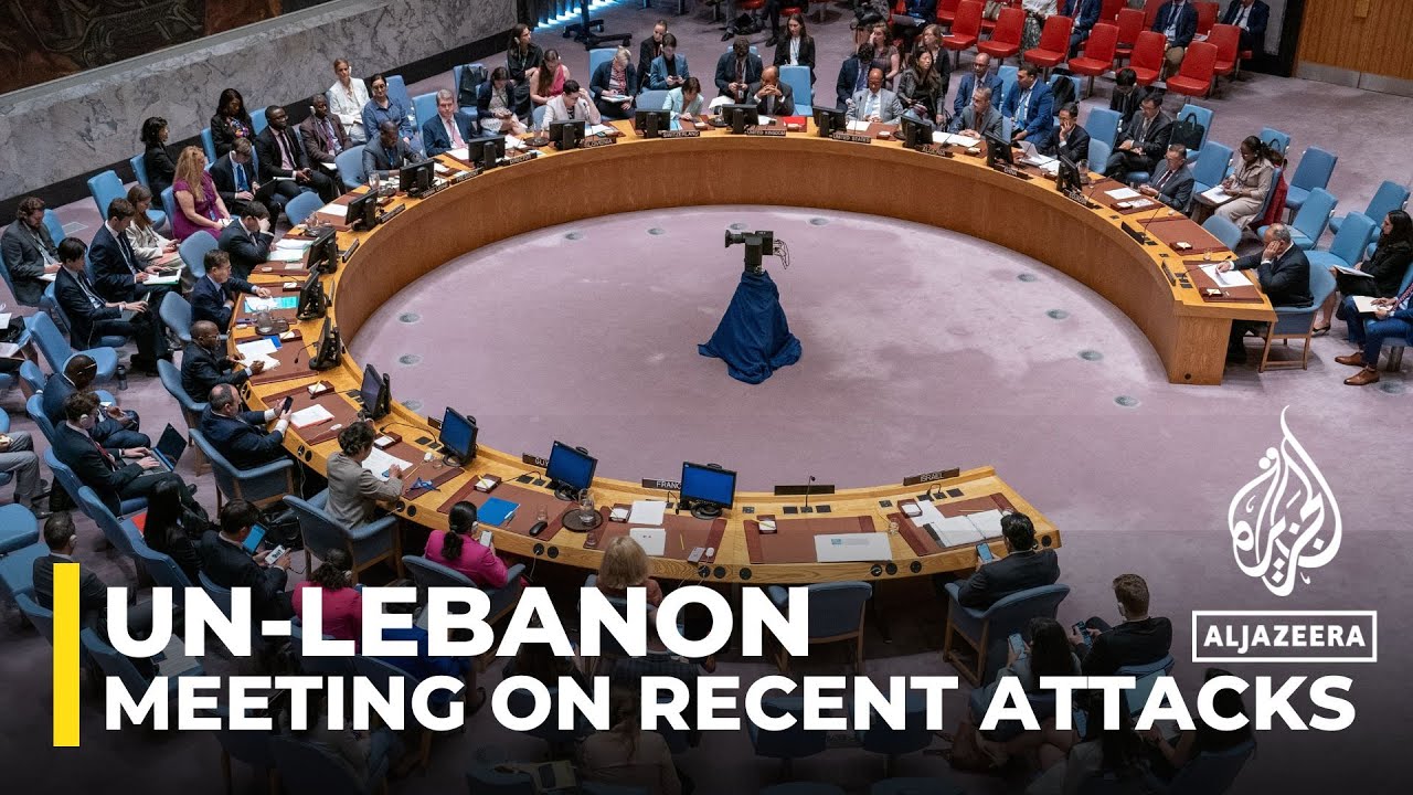 The UN security council is meeting to discuss the recent attacks that took place across Lebanon
