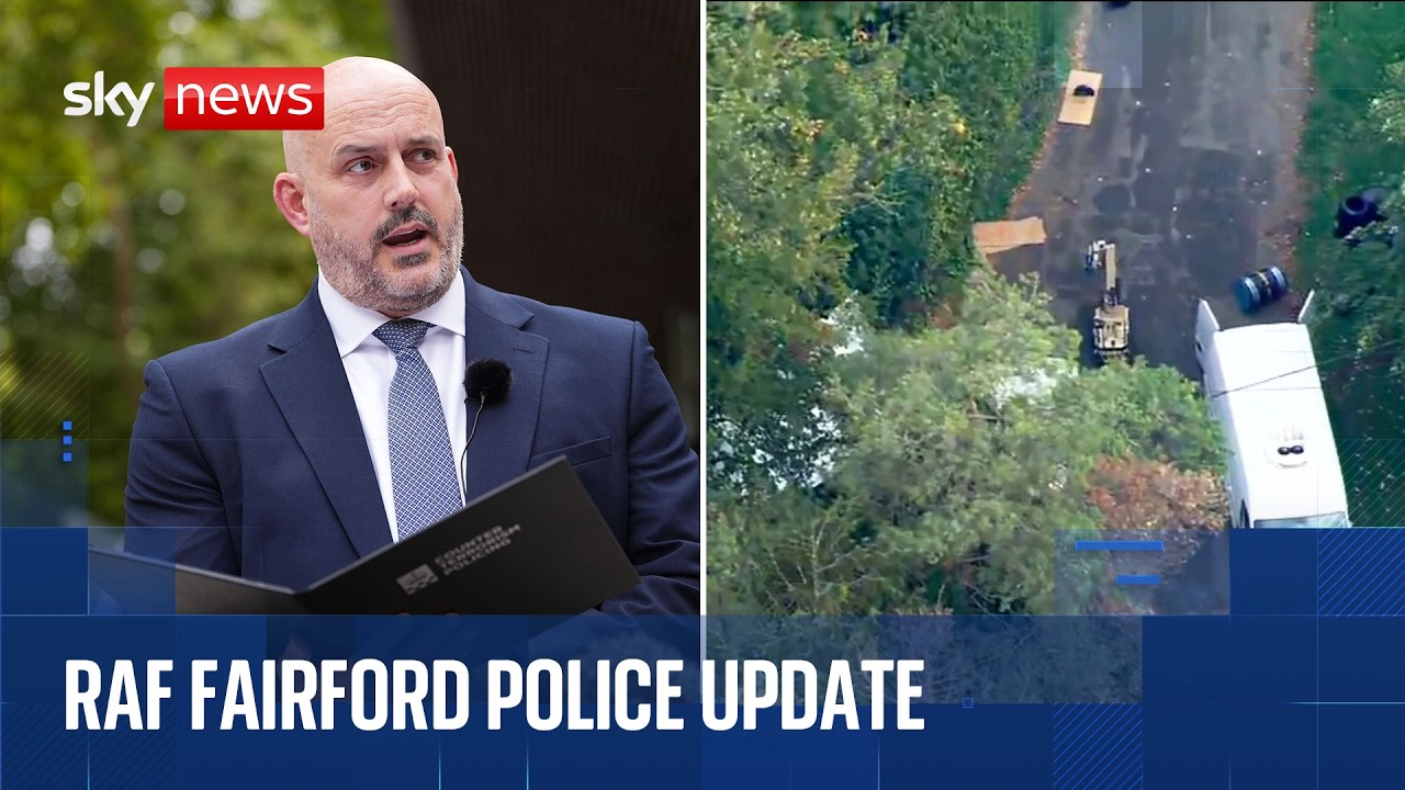 RAF Fairford: Suspects released on bail, counterterrorism police says