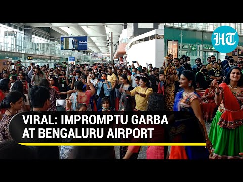 Viral: Impromptu Garba at Bengaluru airport as passengers join staff to celebrate Navaratri 