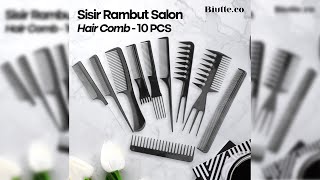 Pratinjau video produk Biutte.co Sisir Rambut Salon Professional Hair Comb Kit 10 PCS - YS-254