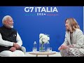 PM Narendra Modi holds bilateral talks with Italian PM Giorgia Meloni on sidelines of G7 | News9