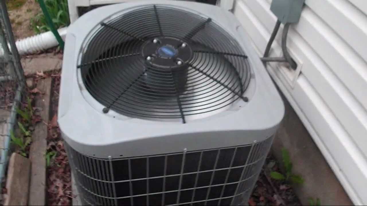 LAST VIDEO of the 2008 Carrier 2.5-ton central air-conditioner running ...