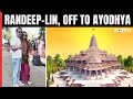 Randeep Hooda Leaves For Ayodhya Ahead of Ram Mandir Opening Ceremony With Wife Lin Laishram