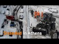 Thousands trapped in snowstorm on Greek roads