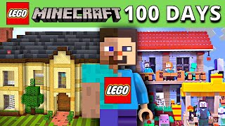 Spending 100 Days Building LEGO Minecraft…