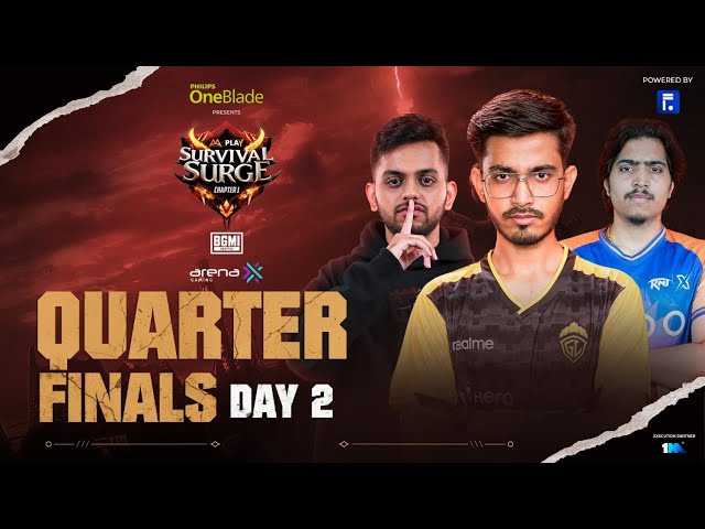 AA Play Survival Surge - Chapter 1 | Ft. ⁨@GodLikeEsportss , RNTX VE | BGMI | Quarter Finals | Day 2