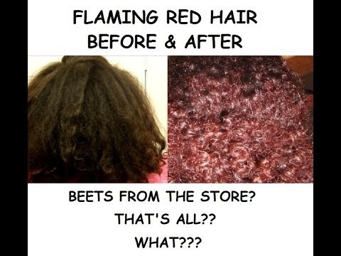 ... OMBRE RED HAIR COLOR ♥ ♥ All Natural Dye With Beets ~Experiment