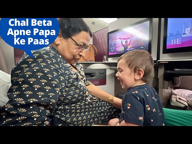 Finally Mera Beta India Aa Gaya.. Best Flight For Mom & Dadi