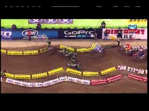 Dean Wilson BAD CRASH Indianapolis Supercross 2013 RD11 