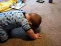Baby Matt crawls forward