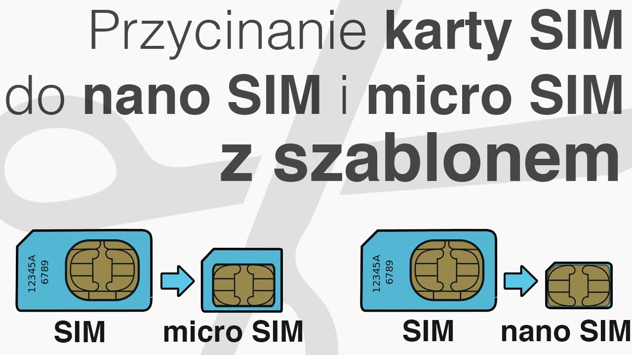 Przycinanie Karty SIM Do Nano SIM Lub Micro SIM IPad IPhone 5 5S 6 6