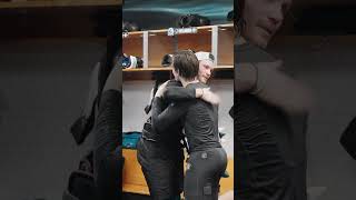 Ty Dellandrea gets the game necklace!  #hockey #nhl #sharks