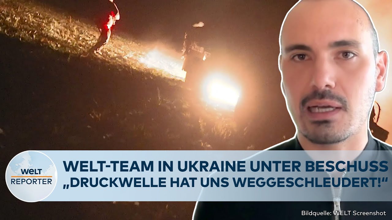 PUTINS KRIEG: WELT-Team unter Beschuss! Drama in Ukraine! Drohne von Russland trifft Fahrzeug