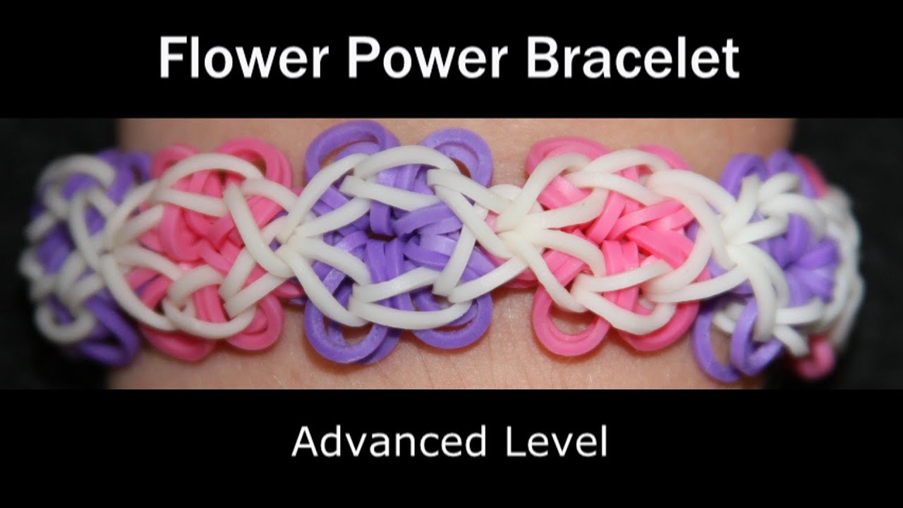 Rainbow Loom® Flower Power Bracelet - YouTube