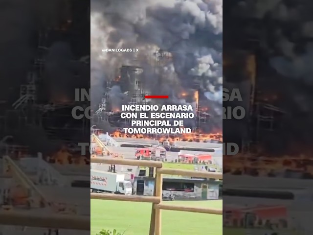 Incendio arrasa con el escenario principal de Tomorrowland