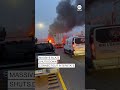 Massive fire shuts down major interstate in Connecticut  - 00:59 min - News - Video