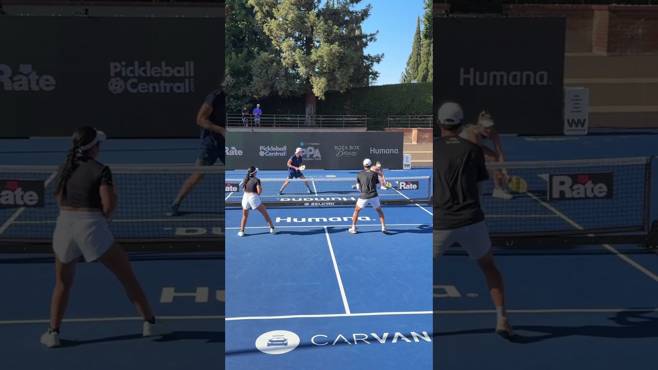 Riley Newman was EVERYWHERE in this pickleball point 😧 ridiculous play!