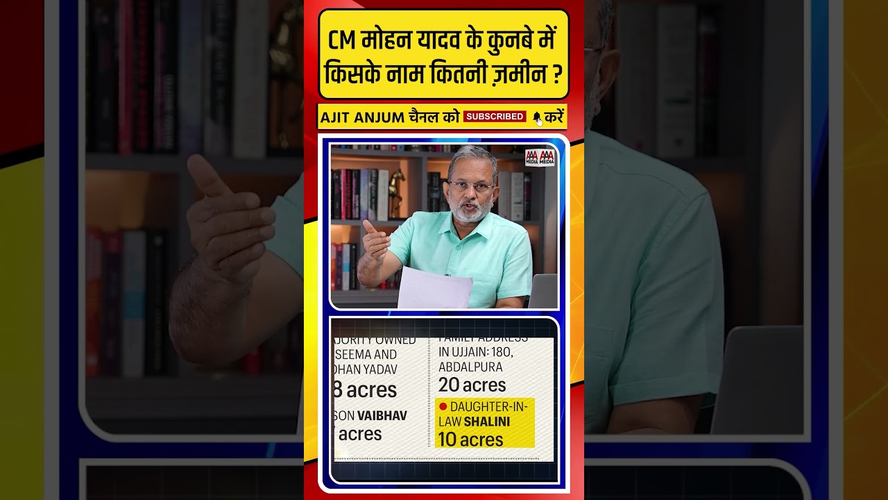 CM Mohan Yadav के कुनबे में किसके नाम कितनी ज़मीन ? #shorts